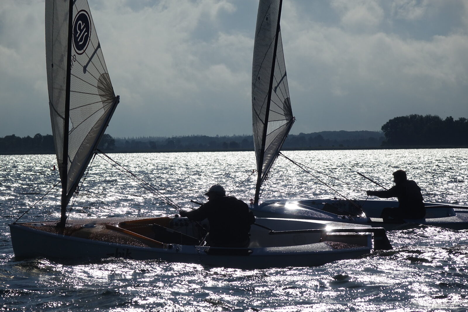 Zeilen op glinsterend water op het Veluwemeer